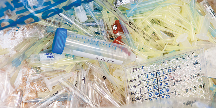Disposed Lab Needles